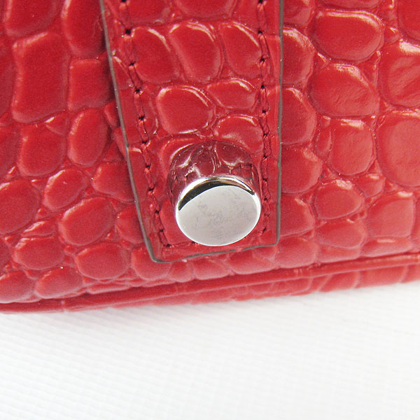 High Quality Fake Hermes Birkin 35CM Crocodile Veins Leather Bag Red 6089 - Click Image to Close